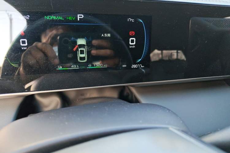 Used BYD Qin L 2024 DM-i 80KM Leading Model Odometer Close Up