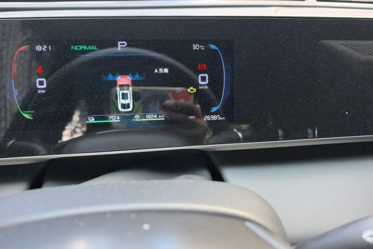 Used BYD Qin L 2024 DM-i 80KM Leading Model Odometer Close Up