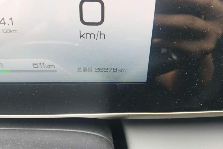 Used BYD Qin L 2024 DM-i 80KM Beyond Model Odometer Close Up