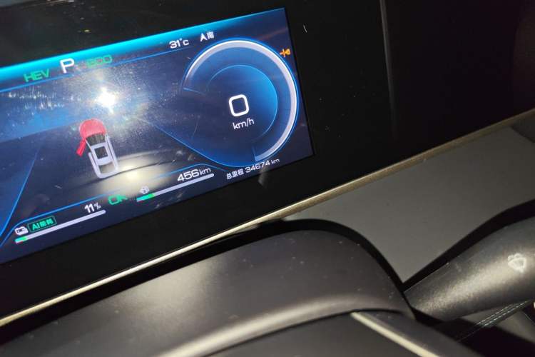 Used BYD Qin L 2024 DM-i 80KM Beyond Model Odometer Close Up