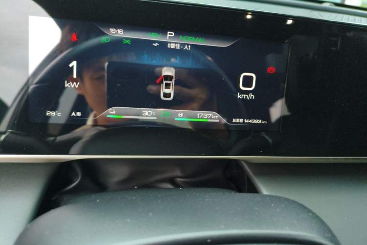 Used BYD Qin L 2024 DM-i 80KM Beyond Model Odometer Close Up