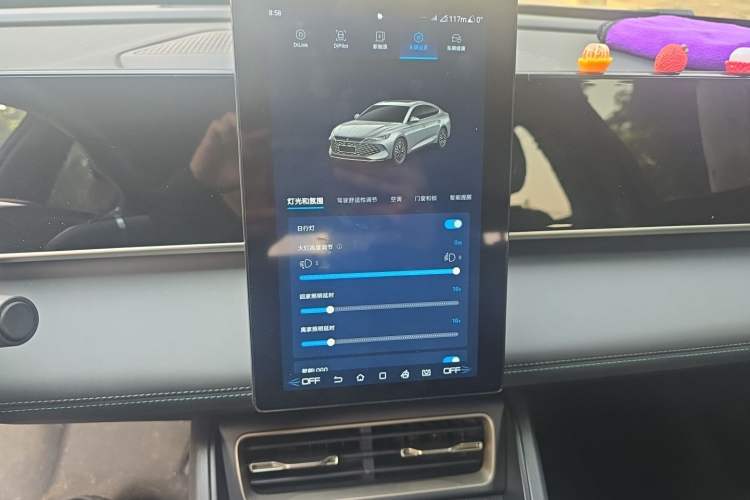 Used BYD Qin L 2024 DM-i 80KM Leading Model Audio And AC Panel