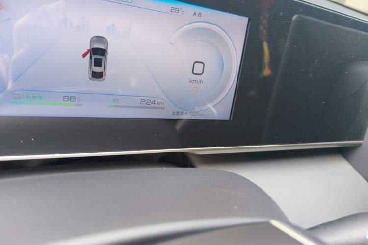 Used BYD Qin L 2024 DM-i 80KM Beyond Model Odometer Close Up