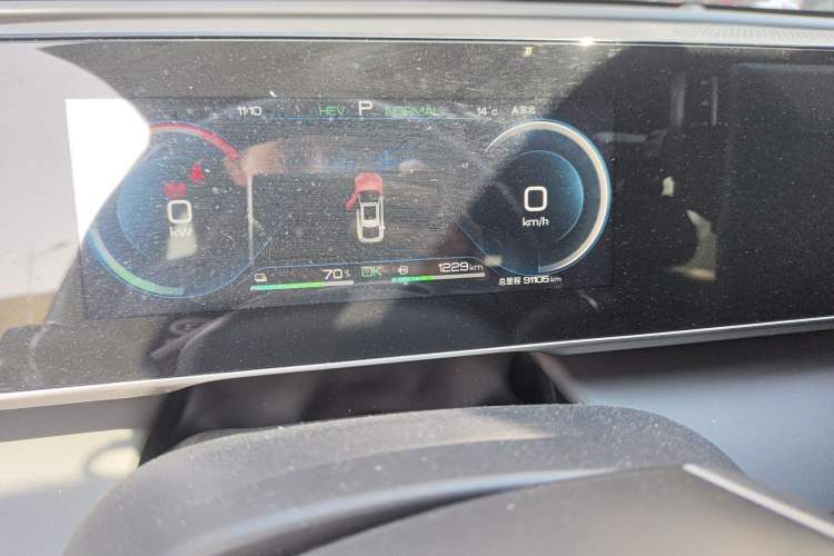 Used BYD Qin L 2024 DM-i 80KM Beyond Model Odometer Close Up