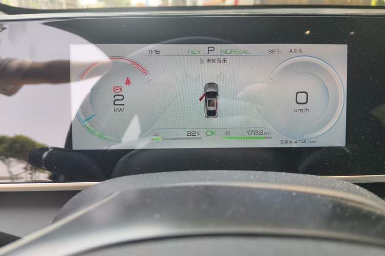 Used BYD Qin L 2024 DM-i 80KM Beyond Model Odometer Close Up