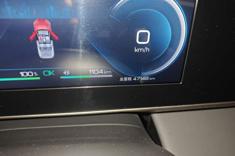 Used BYD Qin L 2024 DM-i 120KM Leading Model Odometer Close Up