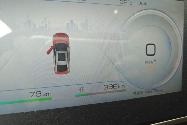 Used BYD Qin L 2024 DM-i 80KM Beyond Model Odometer Close Up