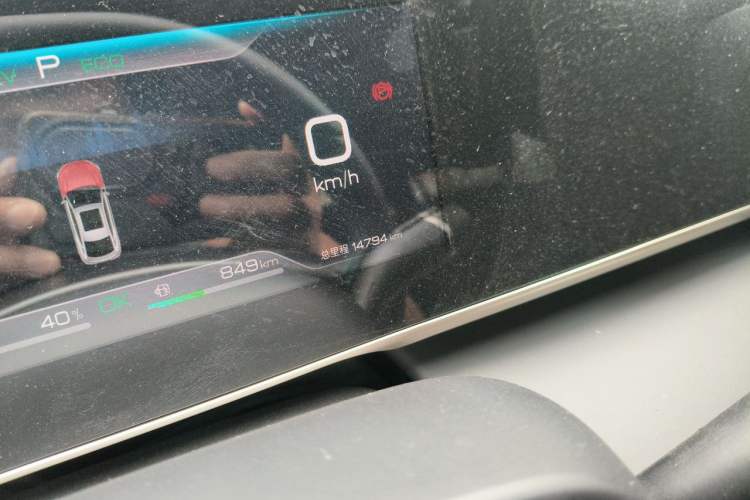 Used BYD Qin L 2024 DM-i 80KM Beyond Model Odometer Close Up
