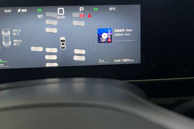 Used BYD Qin L 2025 DM-i Smart Drive 120KM Superior Model Odometer Close Up