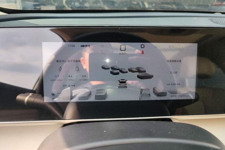 Used BYD Qin L 2025 DM-i Smart Drive 120KM Leading Model Instrument Cluster