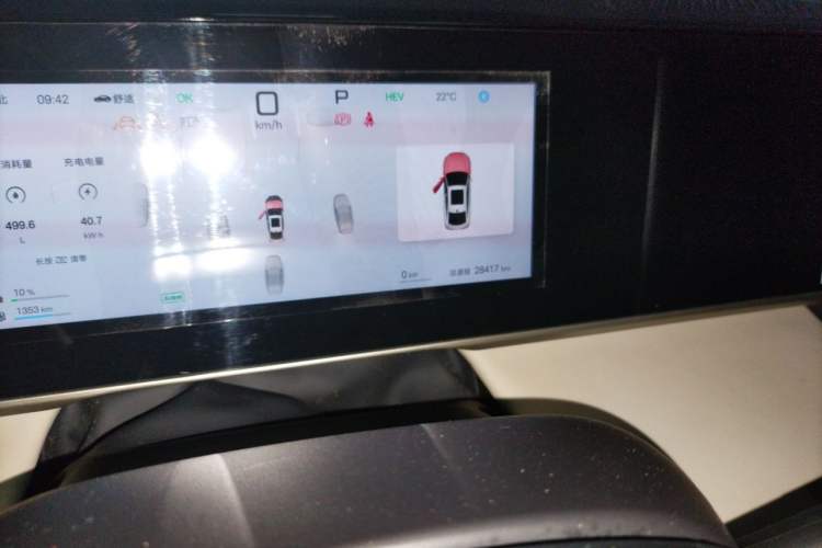 Used BYD Qin L 2025 DM-i Smart Drive 80KM Leading Model Odometer Close Up