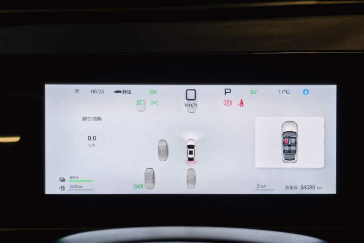 Used BYD Qin L 2025 DM-i Smart Drive 80KM Superior Model Odometer Close Up