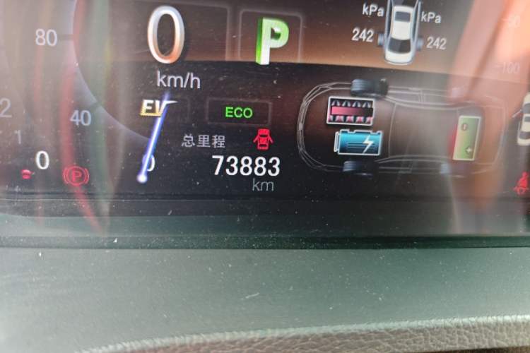 Used BYD Qin New Energy 2015 1.5T Dual-Crown Flagship Plus Edition Odometer Close Up