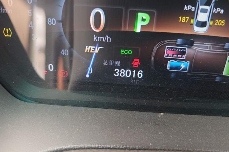 Used BYD Qin New Energy 2015 1.5T Dual-Crown Flagship Plus Edition Odometer Close Up