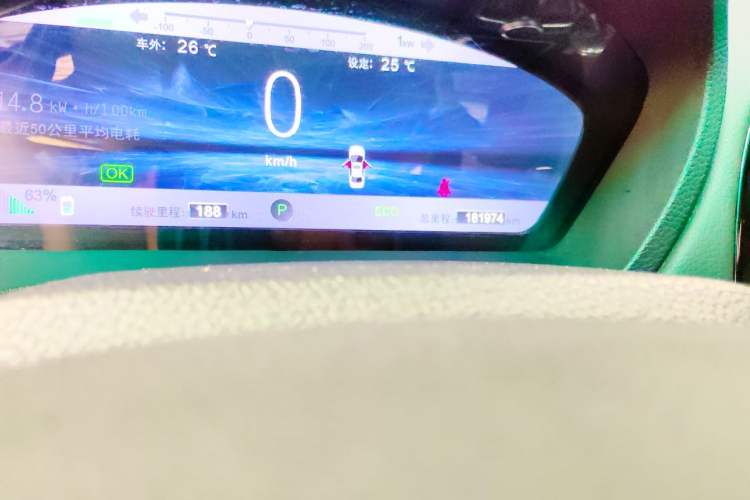 Used BYD Qin New Energy 2016 Qin EV300 Prestige Model Odometer Close Up