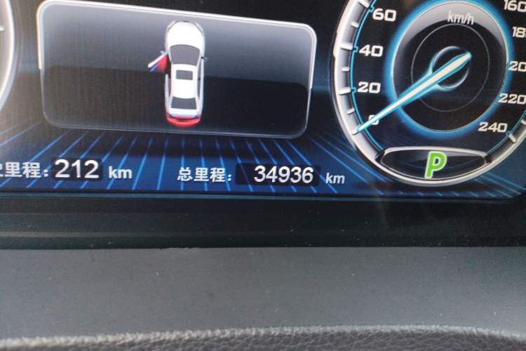 Used BYD Qin New Energy 2016 Qin EV300 Prestige Model Odometer Close Up