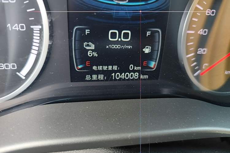 Used BYD Qin New Energy 2017 1.5T Luxury Model Odometer Close Up