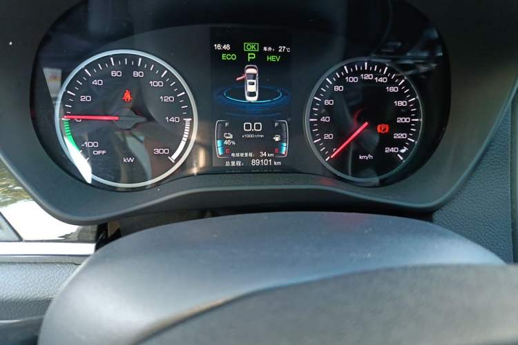 Used BYD Qin New Energy 2017 Qin 1.5T 100 Odometer Close Up