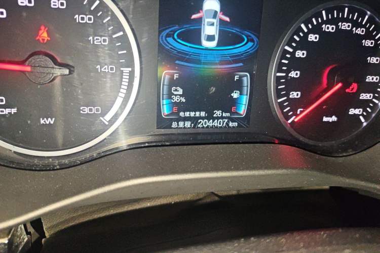 Used BYD Qin New Energy 2017 1.5T Luxury Model Odometer Close Up