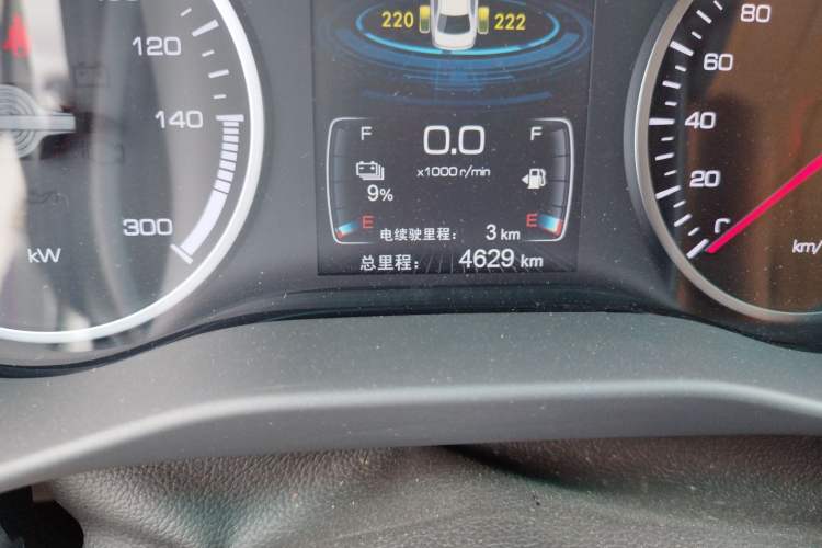 Used BYD Qin New Energy 2017 1.5T Luxury Model Odometer Close Up