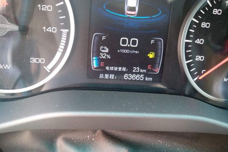 Used BYD Qin New Energy 2018 1.5T Smart Connect Premium Model Odometer Close Up