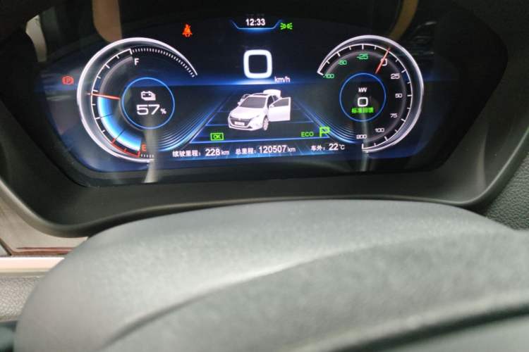 Used BYD Qin New Energy 2018 Qin EV450 Smart Connect Prestige Model Odometer Close Up