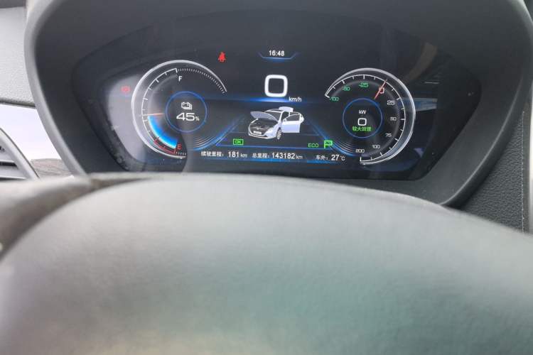 Used BYD Qin New Energy 2018 Qin EV450 Smart Connect Prestige Model Odometer Close Up