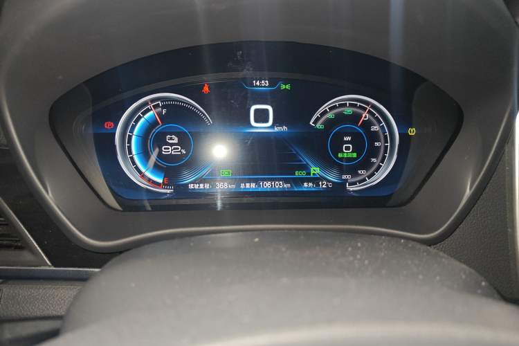 Used BYD Qin New Energy 2018 Qin EV450 Smart Connect Prestige Model Odometer Close Up