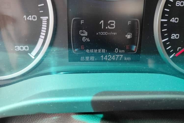Used BYD Qin New Energy 2018 1.5T Smart Connect Premium Model Odometer Close Up
