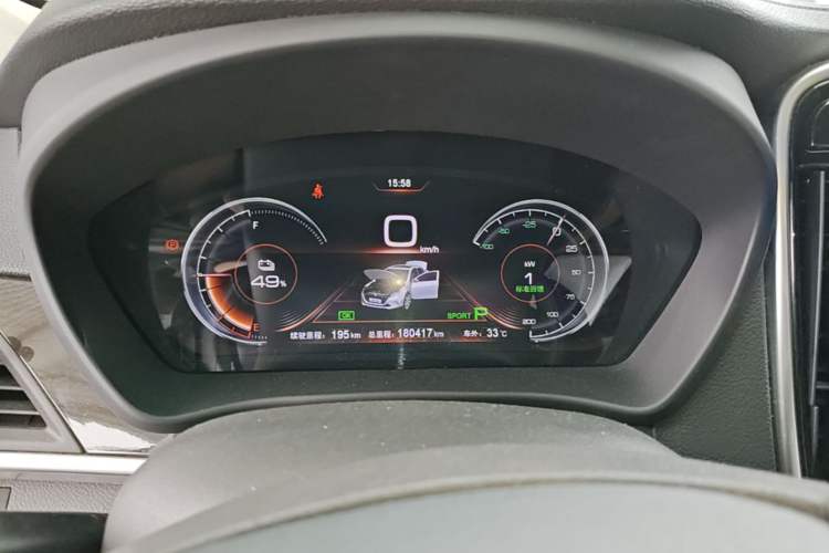 Used BYD Qin New Energy 2018 Qin EV450 Smart Connect Prestige Model Odometer Close Up