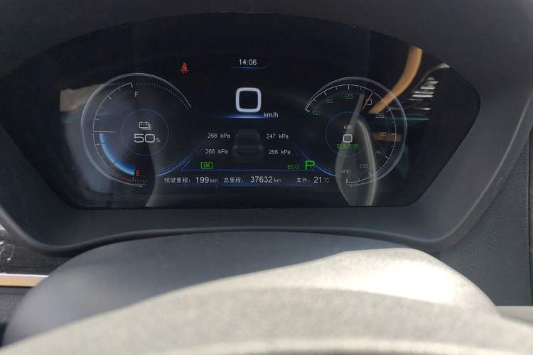 Used BYD Qin New Energy 2018 Qin EV450 Smart Connect Prestige Model Odometer Close Up