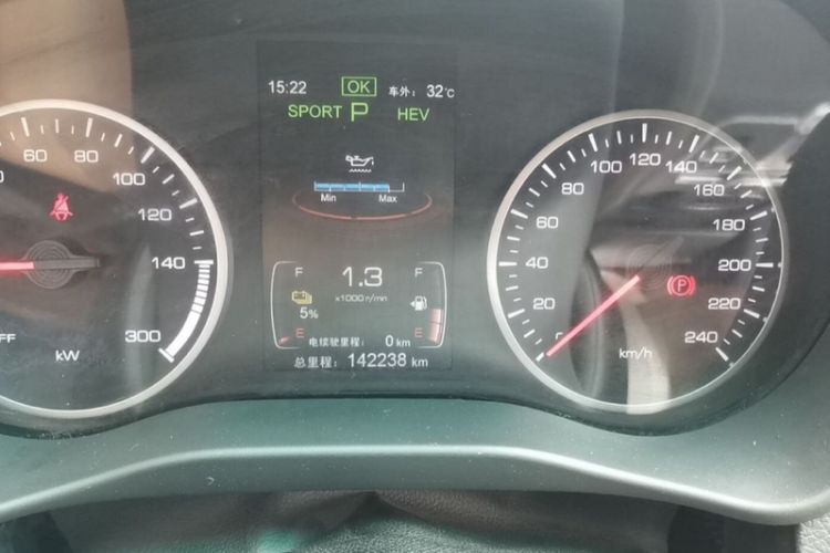 Used BYD Qin New Energy 2018 1.5T Smart Connect Elite Model Odometer Close Up