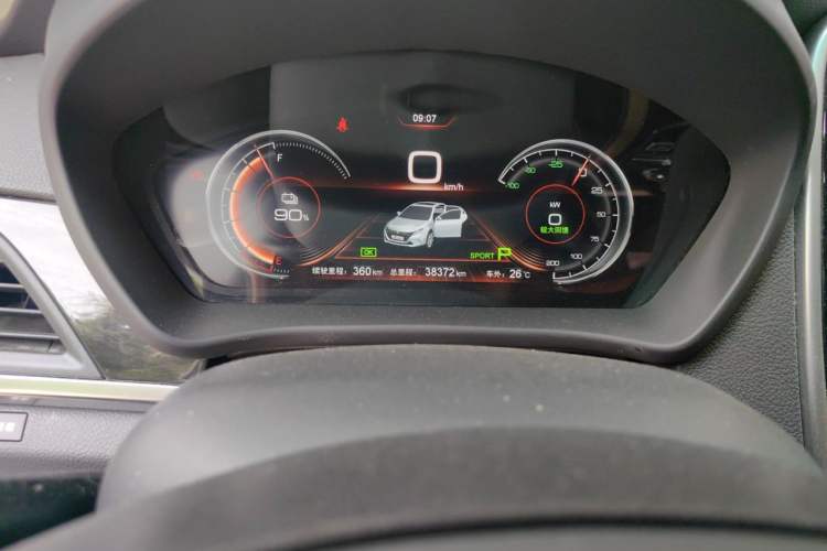 Used BYD Qin New Energy 2018 Qin EV450 Smart Connect Prestige Model Odometer Close Up