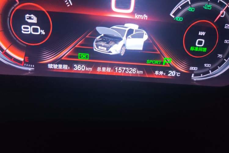Used BYD Qin New Energy 2018 Qin EV450 Smart Connect Prestige Model Odometer Close Up