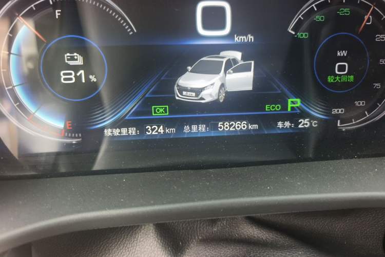 Used BYD Qin New Energy 2018 Qin EV450 Smart Connect Prestige Model Odometer Close Up