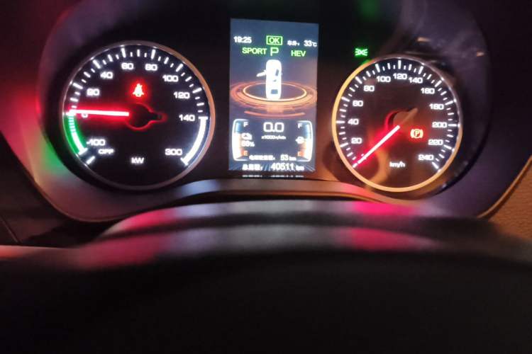 Used BYD Qin New Energy 2018 1.5T Smart Connect Premium Model Odometer Close Up