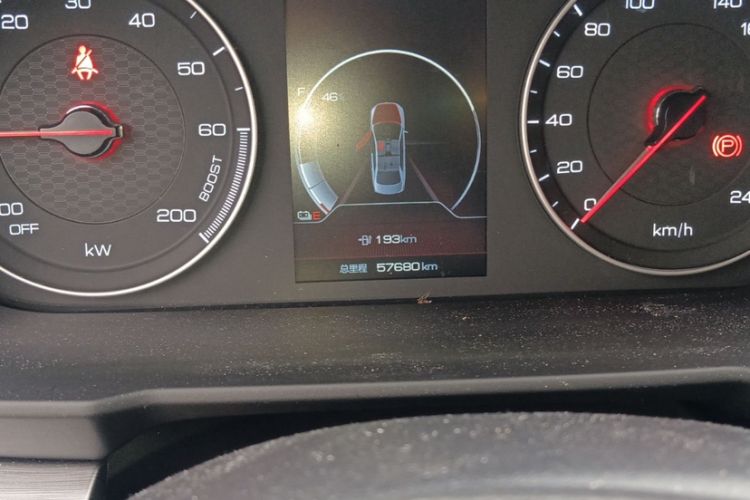 Used BYD Qin New Energy 2019 High-Range Deluxe Model Odometer Close Up