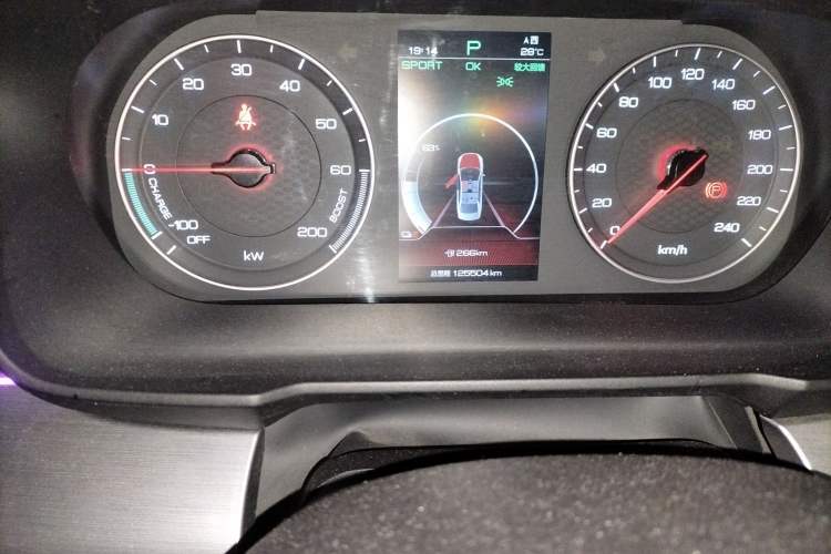Used BYD Qin New Energy 2019 High-Range Deluxe Model Odometer Close Up