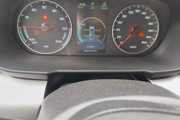 Used BYD Qin New Energy 2019 Travel Edition Odometer Close Up