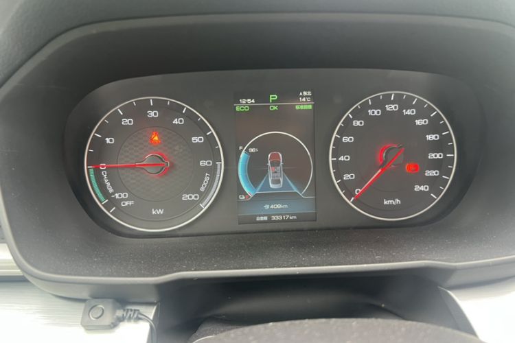 Used BYD Qin New Energy 2019 High-Range Deluxe Model Odometer Close Up