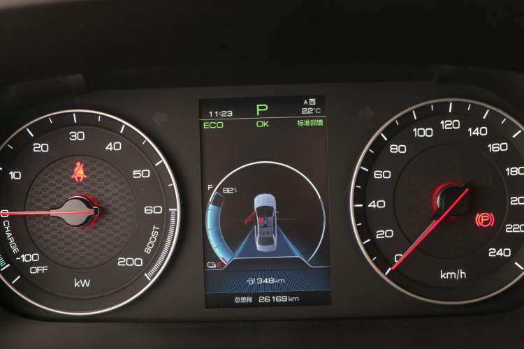 Used BYD Qin New Energy 2019 Travel Edition Odometer Close Up