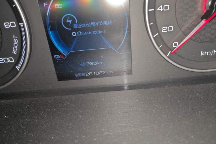 Used BYD Qin New Energy 2019 High-Range Deluxe Model Odometer Close Up