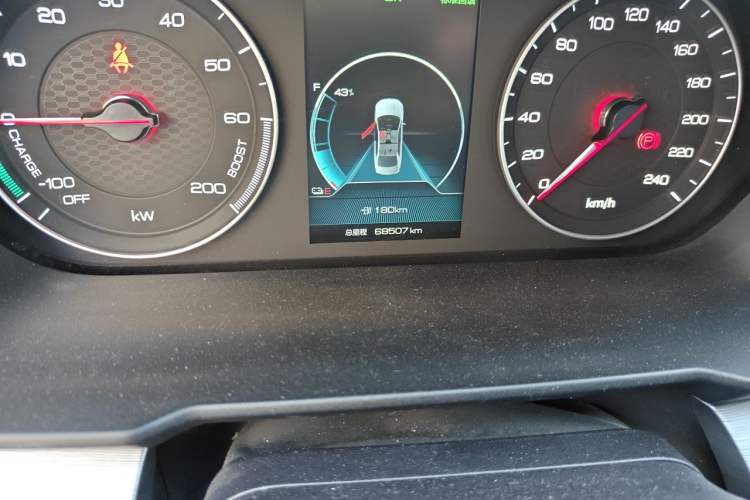 Used BYD Qin New Energy 2019 High-Range Deluxe Model Odometer Close Up