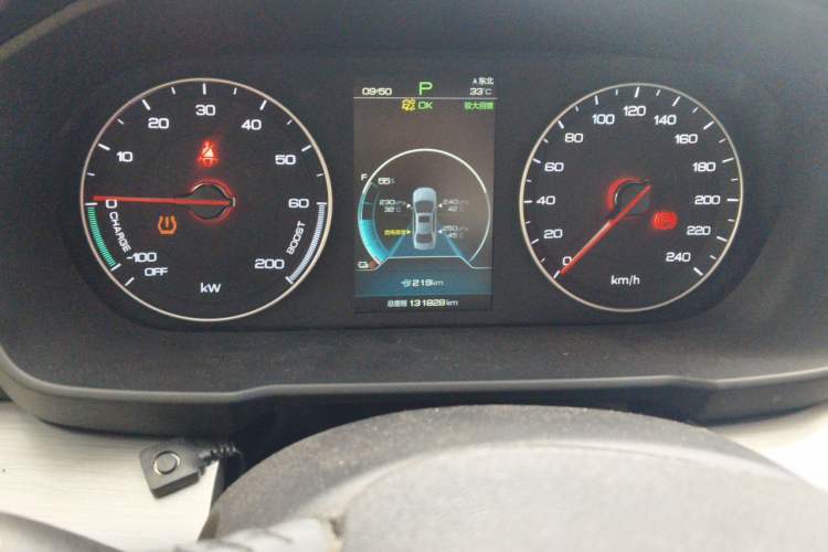 Used BYD Qin New Energy 2019 Travel Edition Odometer Close Up