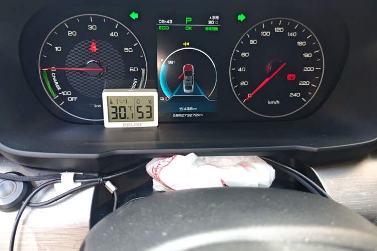 Used BYD Qin New Energy 2021 Travel Edition Odometer Close Up