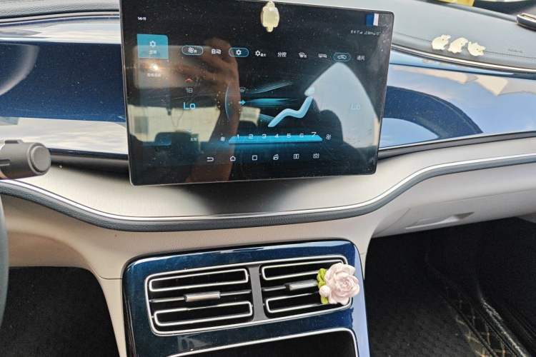 Used BYD Qin PLUS 2021 DM-i 55KM Flagship Model Audio And AC Panel
