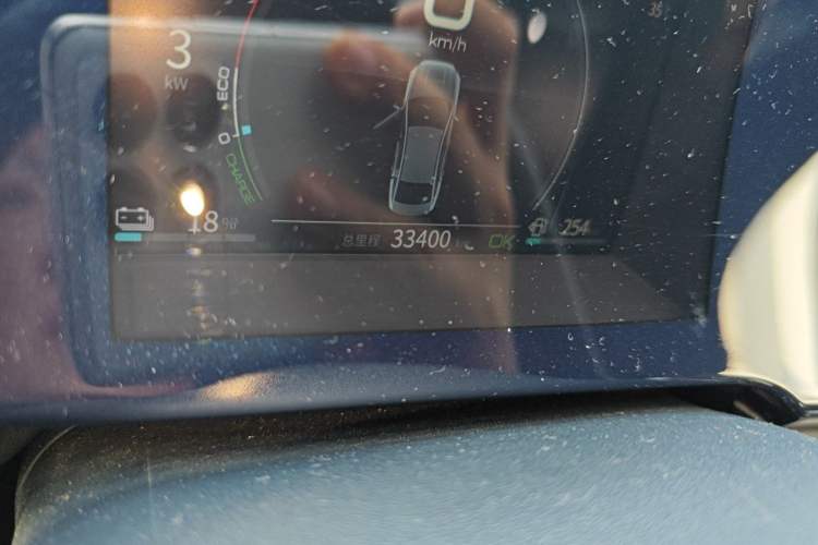 Used BYD Qin PLUS 2021 DM-i 55KM Flagship Model Odometer Close Up