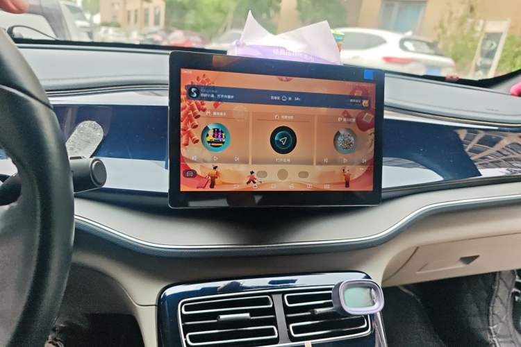 Used BYD Qin PLUS 2021 DM-i 55KM Flagship Model Audio And AC Panel