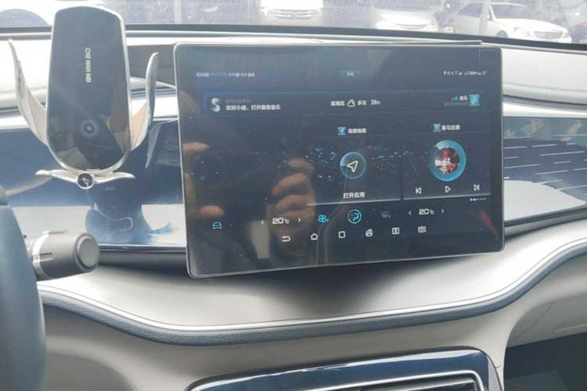 Used BYD Qin PLUS 2021 EV 500KM Luxury Model Audio And AC Panel