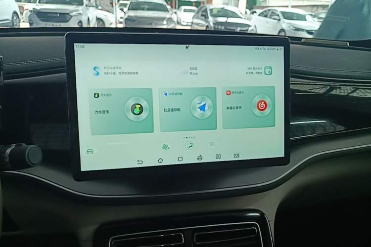 Used BYD Qin PLUS 2021 DM-i 120KM Flagship Model Audio And AC Panel